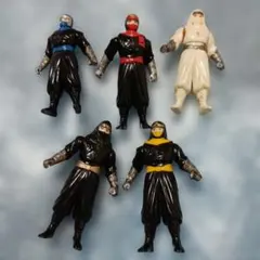 ⭐︎当時物/激レア⭐︎ 忍者戦隊カクレンジャー変身前　ソフビ5体セットのサムネイル