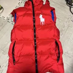 Polo Ralph Lauren フード付きダウンジャケット XS レッド