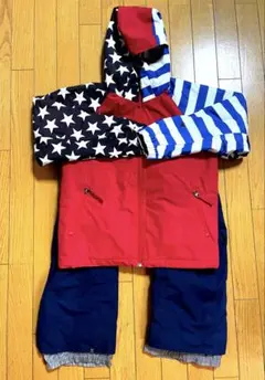 nima スノーボードウェア 150サイズ アメリカ柄　赤/青/白