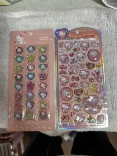 ハローキティ うるちゅる　ポップシール　おはじきシール　 2枚セット