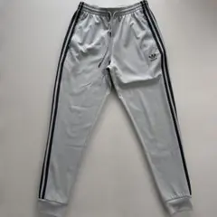 adidas グレー 3本ライン ジャージ