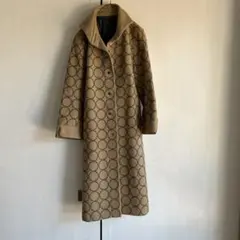 【美品】ミナペルホネン タンバリン コート ベージュ36minaロングコート ミナペルホネン mina perhonen tambourine 起毛刺繍ロングコート