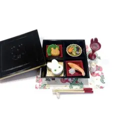 【匿名配送】　特製お弁当セット　メガハウス　ミニチュア　和うさぎの甘味屋さん