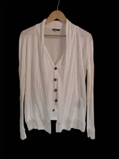 ANN DEMEULEMEESTER カーディガン ホワイトのサムネイル