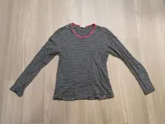 アーヴェヴェ　ロンＴ　グレー・ボーダー