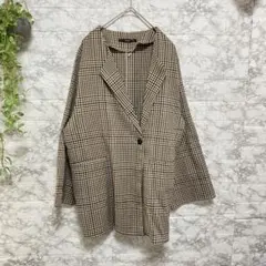 Kastane　レディース　FREEサイズ　チェック柄 テーラードジャケット