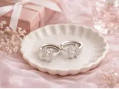 CHANELシルバーフープピアス