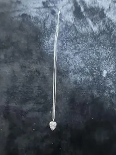 シルバー ハート型ペンダント ネックレス　ライオンハート　50センチ〜55センチ