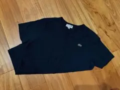 LACOSTE ブラック スリムフィット Tシャツ
