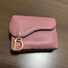 ディオール チャーム三つ折り ミニ財布 ピンクのサムネイル