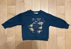 恐竜刺繍トレーナー ダークブルー