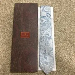 ETRO エトロ ネクタイ ペイズリー柄 ライトブルー