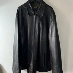 NAUTICA ブラック レザー ジャケット L