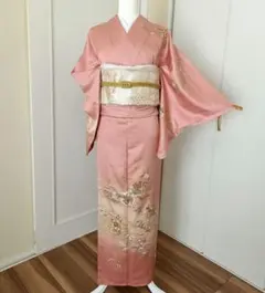 正絹訪問着（しつけ糸付き）　フルセット　4点　卒業式　入学式　宮参り　七五三