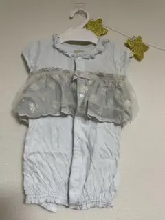 フリル付きロンパース+ボンネット ・ミッフィロンパースピンク 2点(50-70)