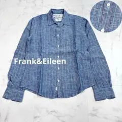 フランクアンドアイリーン リネン ストライプ 長袖 シャツ 美品