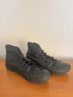 コンバース レザー 黒 チャックテイラー 23.0