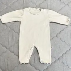 MarineBlue ワッフルロンパース　66サイズ