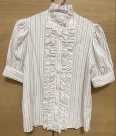 Treat ürself stripe frill blouseのサムネイル