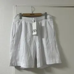 新品　ザラ　ZARA ホワイト ショートパンツ Mサイズ