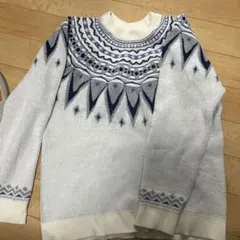 ノルディック柄ウール混紡セーター