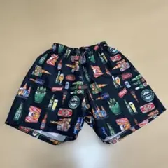 ビールデザイン ショートパンツ 100%ポリエステル
