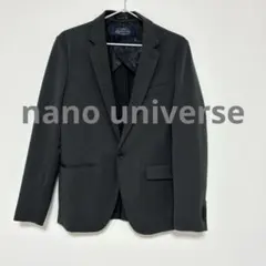 【美品】ナノユニバース　テーラードジャケット グレー　Mサイズ　メンズ　スーツ