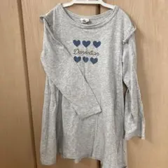 Darbelian ハートプリント チュニック グレー