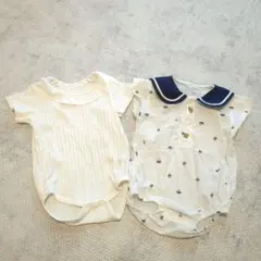 白　襟付きロンパース　セーラーロンパース 70cm 赤ちゃん本舗