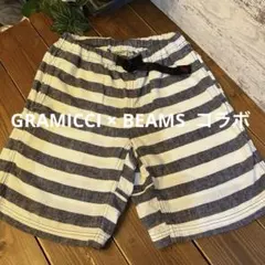 GRAMICCI × BEAMSボーダーショートパンツ ハーフパンツ　サイズSのサムネイル