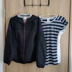 【セット】adidas　ウィンドブレーカー　半袖Tシャツ　レディース　S セット