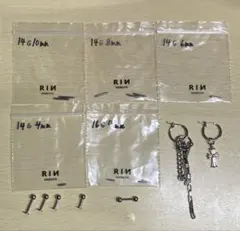 RIИ ラブレットスタッド ストレートバーベル マジックシャフト 16G 14G