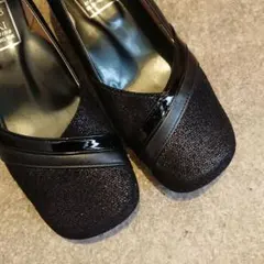 日本製 CLUB DE SAKI 革製パンプス 22.5cm 黒