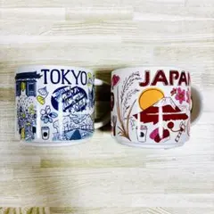 美品 スターバックス マグカップ 2個 JAPAN/TOKYO 414ml