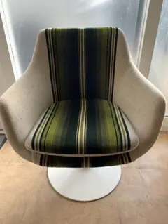 コスミックチェア グリーンストライプ Cosmic Chair シルバーX脚