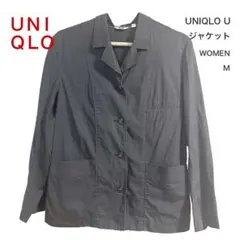 良品 春服UNIQLO U Womenカジュアルジャケット ダークグレー M