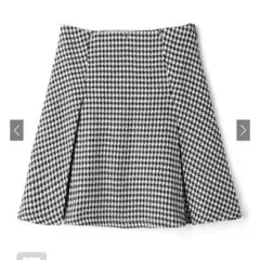 GRL インパン裏地付き千鳥柄フレアミニスカート[mei25]