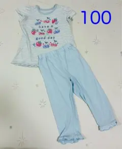 イオン　TOPVALU 半袖パジャマ 水色 100cmのサムネイル