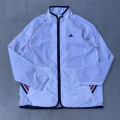 adidas 　ナイロンジャケット　ロゴ刺繍　フルジップ　clima365 古着