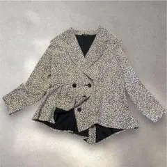 LILAS LADIES テーラード ジャケット 90s 花柄 日本製 黒 M