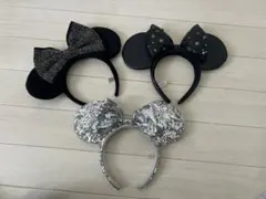 ミニーマウス風カチューシャ3点セット