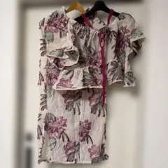 スナイデル　花柄オフショルダーセットアップ