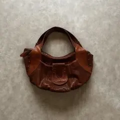 archive grunge shoulder bag y2k brown