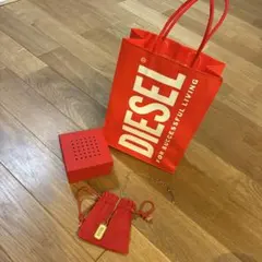 DIESEL ゴールドカラー ドッグタグ ネックレス