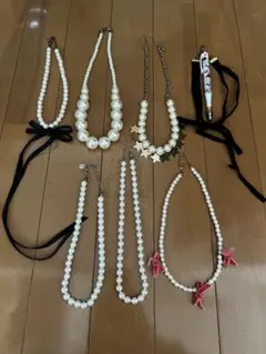 パール風　ネックレス　セット売り　パールネックレス