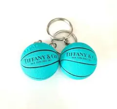 【即購入可】ティファニーブルーバスケットボールキーホルダー【2個セット】