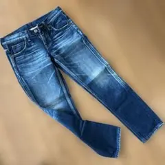 Lee ストレートデニム ダークブルー フェード加工