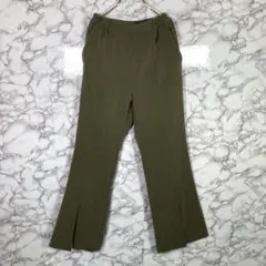 FREE’S MART　（M）　センタースリットフレアパンツ　カーキ　カジュアル