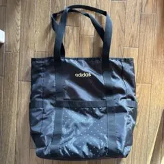 アディダス　ショルダー　トートバッグ　エコバッグ　ブラック