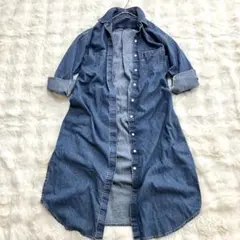 リーバイス　 Levi's デニムシャツワンピース S ロング　マキシ丈のサムネイル